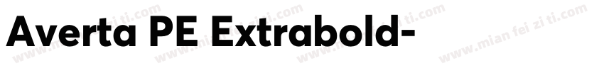 Averta PE Extrabold字体转换